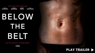 Documentary trailer for "Below the Belt." Directed by Shannon Cohn. A woman's exposed midriff is labeled with 6 circles and scars.https://vimeo.com/889617701