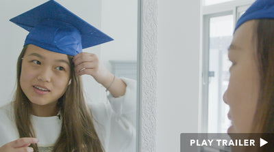 Trailer for documentary "17 and Life Doesn't Wait" directed by Maureen Judge. Girl wearing graduation cap. https://vimeo.com/436891416
