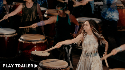 Trailer for documentary "Finding Her Beat" directed by Dawn Mikkelson & Keri Pickett. Woman performing taiko with group. https://vimeo.com/797542973