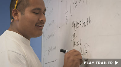 Trailer for documentary "The Pushouts" directed by Katie Galloway. Student writing math on whiteboard. https://vimeo.com/270559689