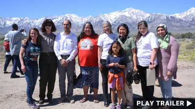 Trailer for documentary "Manzanar Diverted: When Water Becomes Dust" directed by Ann Kaneko. Landscape of grassland and mountains. https://vimeo.com/727970889