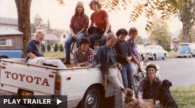 Trailer for the documentary for "Outliers and Outlaws" directed by Courtney Hermann. Image of a group of women sitting on a truck. https://vimeo.com/1124005038