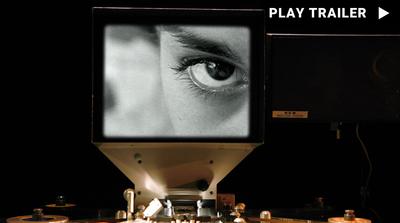 Trailer for the documentary "Vivien's Wild Ride" directed by Vivien Hillgrove. Vintage movie projector with a screen displaying an eye. https://vimeo.com/1145739662