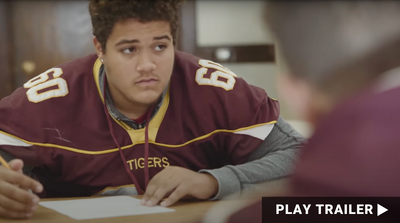 Trailer for documentary “LOCKER ROOM TALK” directed by Beth Davenport & Eva Tenuto. A young man sitting with a paper in front of him. https://vimeo.com/1007783526