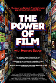 Film Poster for "THE POWER OF FILM". Images of film posters with the title.