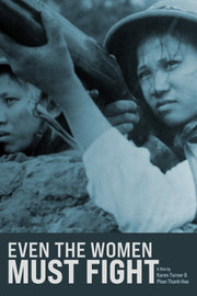 Film Poster for "EVEN THE WOMEN MUST FIGHT".  Two young women hold pointed guns.