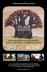 Film poster for "A Place To Breathe" with tree