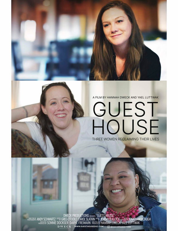 Film poster for "Guest House" with three women smiling.