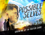 Film poster for "Possible Selves" with man looking at skyline.
