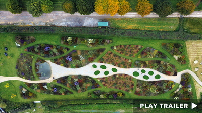 Trailer for documentary "Five Seasons: The Gardens of Piet Oudolf" directed by Thomas Piper. Aerial view of green landscape with flowers. https://vimeo.com/463938512